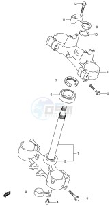 RM125 (E3-E28) drawing STEERING STEM (MODEL K3)