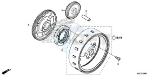 CB500XAE CB500X ABS UK - (E) drawing STARTING CLUTCH