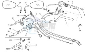 V7 Stone 750 USA-CND drawing Handlebar - Controls