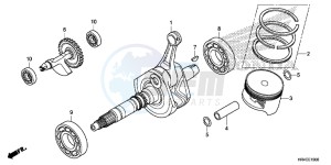 TRX500FE1G TRX500 Europe Direct - (ED) drawing CRANKSHAFT/ PI STON