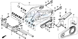 CBR900RR drawing SWINGARM (CBR900RRY,1/RE1)