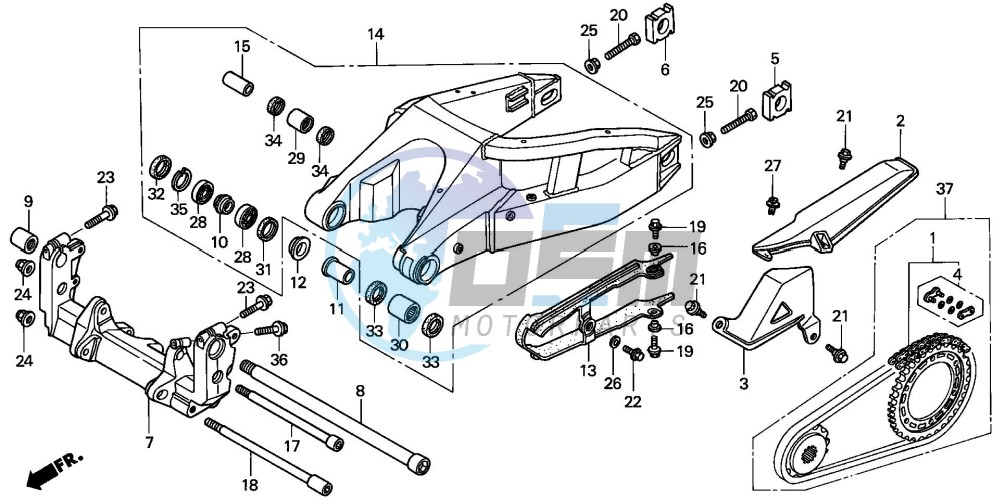 SWINGARM (CBR900RRY,1/RE1)