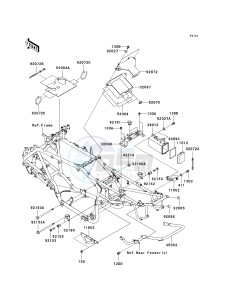 KSV 700 A [KFX 700] (A6F-A9F) A7F drawing FRAME FITTINGS