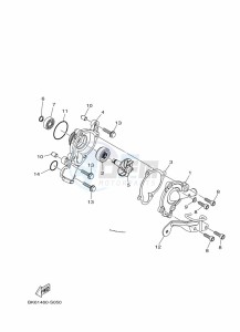 YZF125-A YZF-R125 (B5G3) drawing WATER PUMP