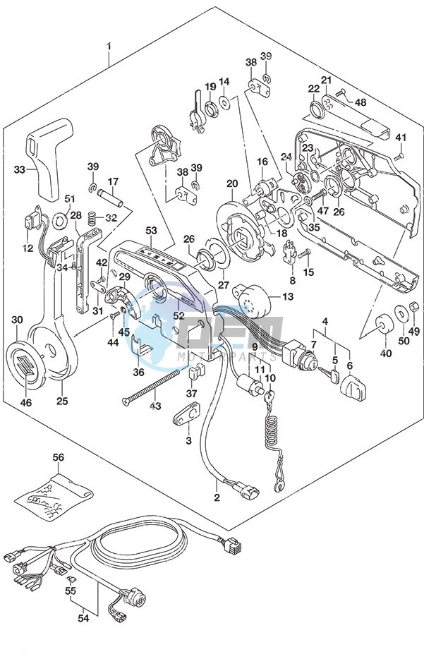 Remote Control Tiller Handle w/Power Tilt