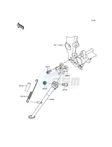 NINJA_ZX-6R_ABS ZX636FFFA FR GB XX (EU ME A(FRICA) drawing Stand(s)