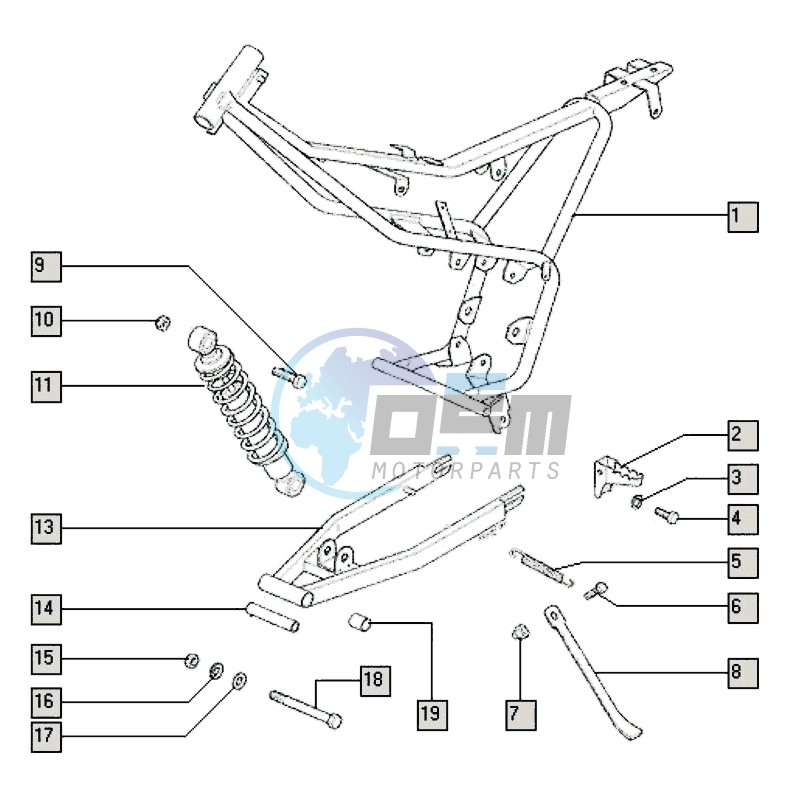 Frame-swing arm