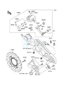 VERSYS_ABS KLE650DBF GB XX (EU ME A(FRICA) drawing Rear Brake