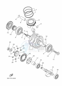 FZN250-A (B8H6) drawing CRANKSHAFT & PISTON