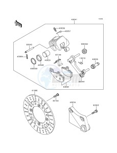 ZX 600 F [NINJA ZX-6R] (F1-F3) [NINJA ZX-6R] drawing REAR BRAKE