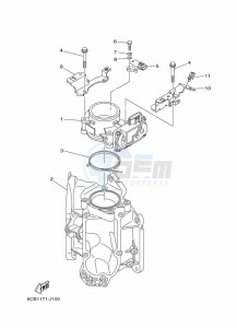 FL225FETX drawing THROTTLE-BODY