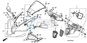 CBR600RR9 Europe Direct - (ED / MME SPC) drawing UPPER COWL