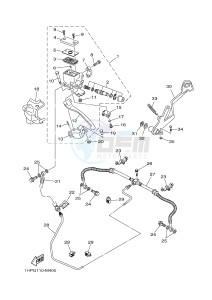 YFM700FWAD YFM7FGPLED GRIZZLY 700 EPS LIMITED EDITION (1HPY) drawing REAR MASTER CYLINDER