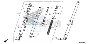 NC750SE NC750S Continue » Europe Direct - (ED) drawing FRONT FORK