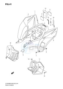 LT-Z400 (E28-E33) drawing REAR FENDER (LT-Z400K9)