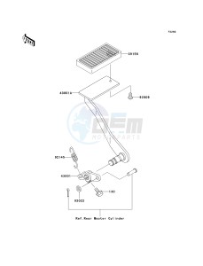 VN 1500 T [VULCAN 1500 CLASSIC] (6F) T6F drawing BRAKE PEDAL_TORQUE LINK