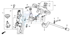 NSR125F drawing HANDLE PIPE/TOP BRIDGE