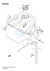 GSX-R1000 (E3-E28) drawing FUEL TANK (GSX-R1000ZK4 E28)