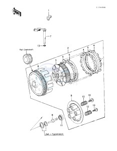 KLT 250 A [KLT250] (A2) [KLT250] drawing CLUTCH -- 83 A2- -