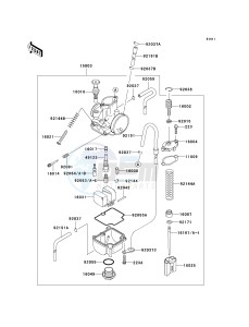 KX 100 A [KX100 MONSTER ENERGY] (A6F - A9FA) D9F drawing CARBURETOR