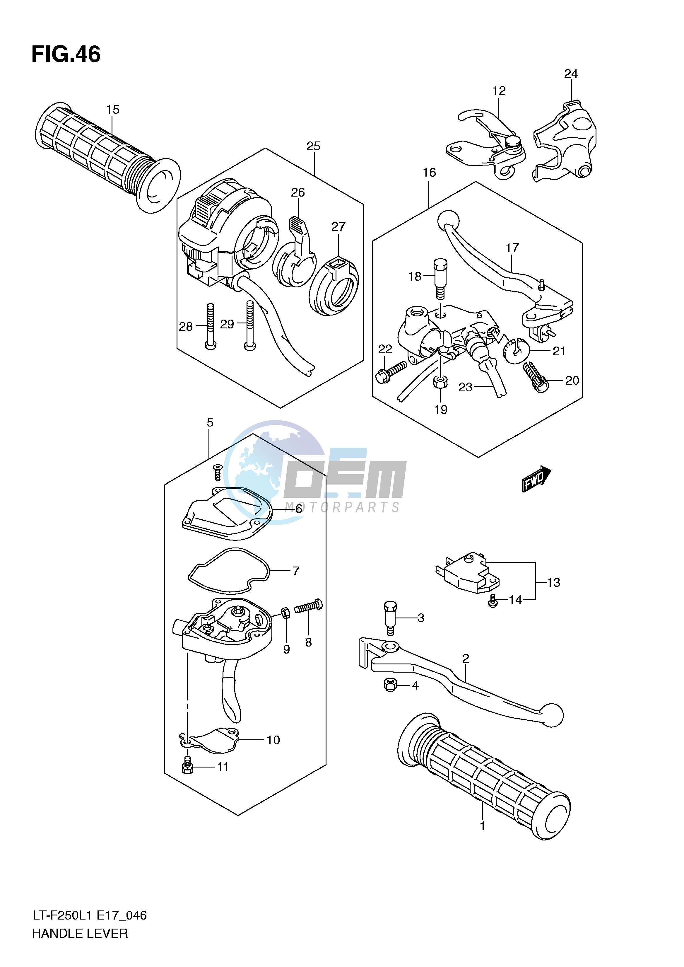 HANDLE LEVER (LT-F250L1 E24)