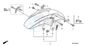 CB1300S9 Australia - (U / BCT MME TWO) drawing FRONT FENDER