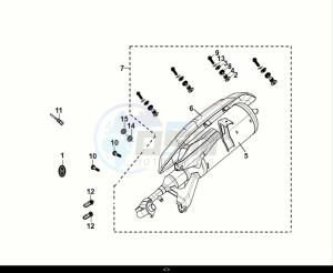 SYMPHONY ST 50 (XL05W1-NL) (E5) (M1) drawing EXHAUST MUFFLER