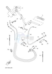 YN50 YN50FU OVETTO 4T (2ACP 2ACP) drawing STEERING HANDLE & CABLE