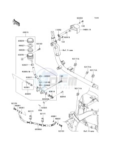 VN 900 C [VULCAN 900 CUSTOM] (7F-9FA) C7F drawing REAR MASTER CYLINDER