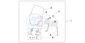 FES150 125 S-WING drawing WINDSHIELD