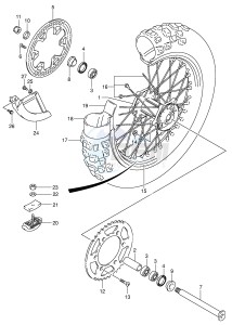 RM125 (E3-E28) drawing REAR WHEEL (MODEL K4)