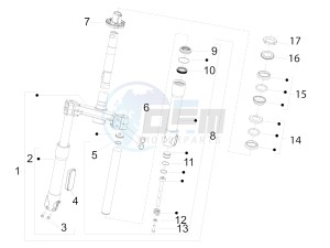 FLY 150 (APAC) drawing Fork/steering tube - Steering bearing unit