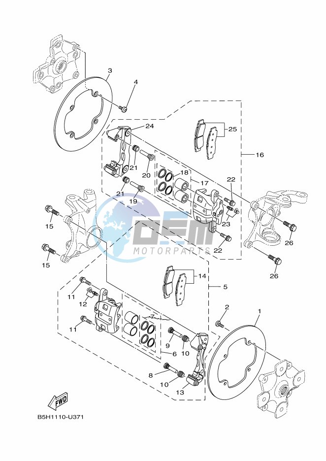 FRONT BRAKE CALIPER