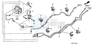 XL700VA9 UK - (E / ABS MKH SPC) drawing BRAKE LINES/PCV. (ABS)