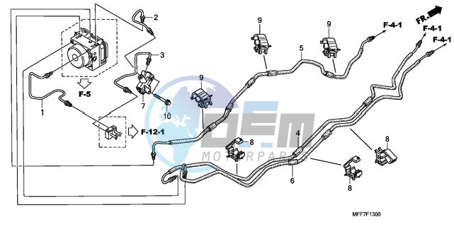 BRAKE LINES/PCV. (ABS)