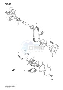 AN400 ABS BURGMAN EU-UK drawing OIL PUMP