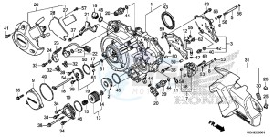 VFR1200XDE CrossTourer - VFR1200X Dual Clutch 2ED - (2ED) drawing RIGHT CRANKCASE COVER (VFR1200XD/XDA/XDL/XDS)