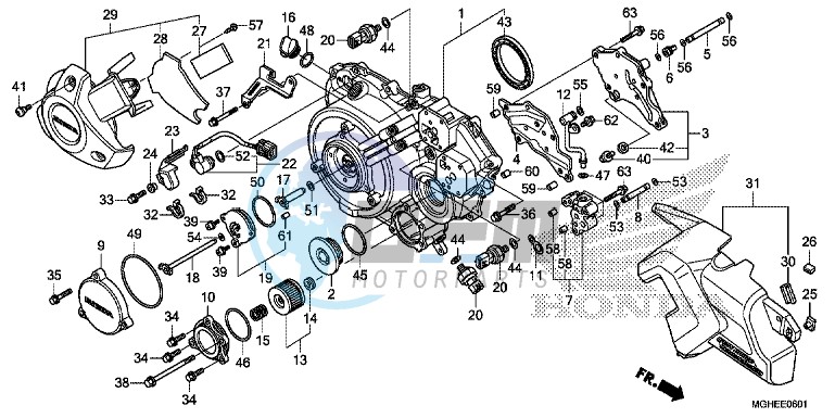 RIGHT CRANKCASE COVER (VFR1200XD/XDA/XDL/XDS)