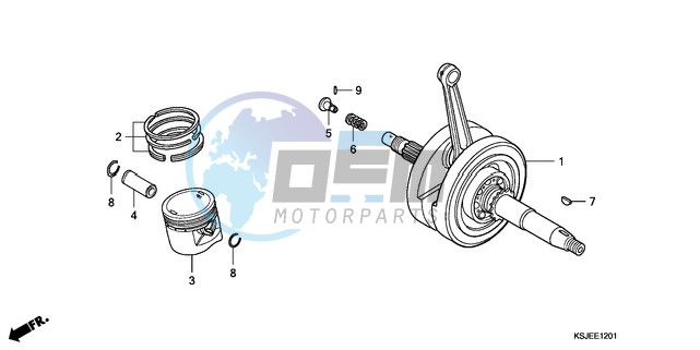 CRANKSHAFT/PISTON (CRF100F)