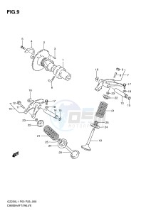 GZ250 (P3) drawing CAM SHAFT VALVE