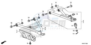 TRX500FE2H Europe Direct - (ED) drawing FRONT ARM