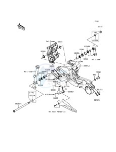 NINJA H2 ZX1000NFF XX (EU ME A(FRICA) drawing Swingarm