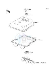 KX450F KX450D8F EU drawing Cylinder Head Cover