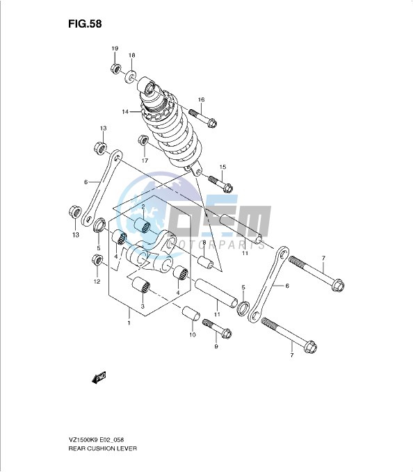 REAR CUSHION LEVER