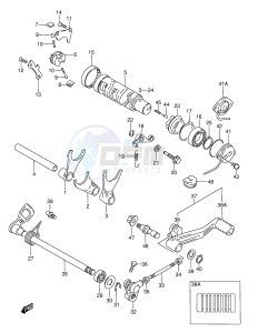 GSX600F (E2) Katana drawing GEAR SHIFTING