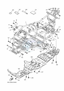 YFM700FWAD YFM7NGPLK (B4FR) drawing FRAME