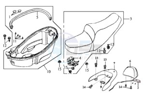 JOYRIDE 200i drawing HELMET BOX FOR DUAL SEAT