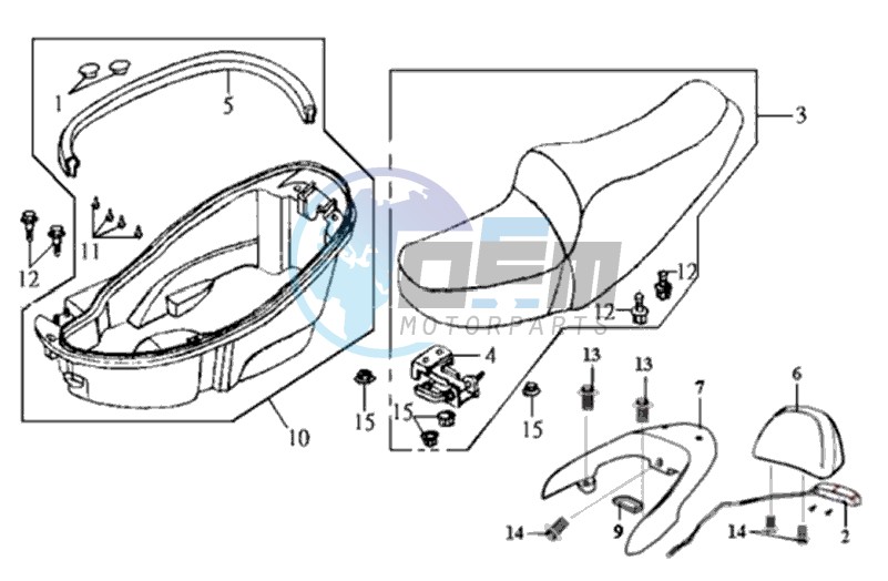 HELMET BOX FOR DUAL SEAT