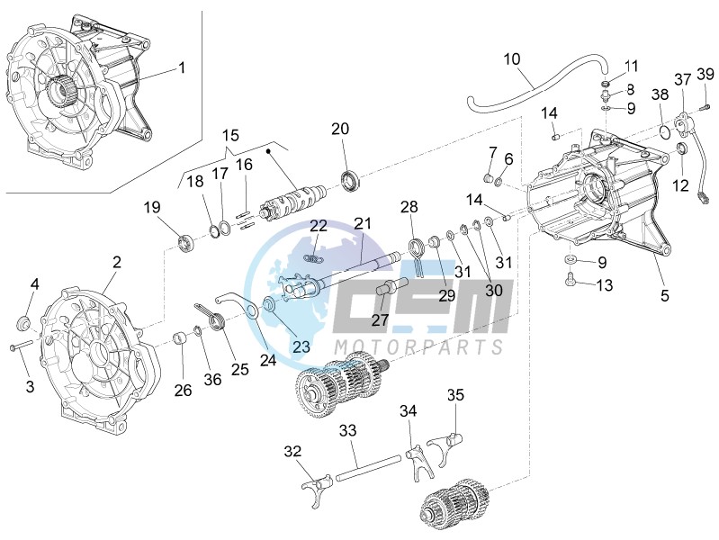 Gear box / Selector / Shift cam