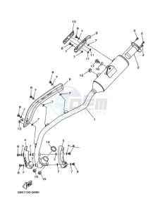 TT-R110E (B51P) drawing EXHAUST